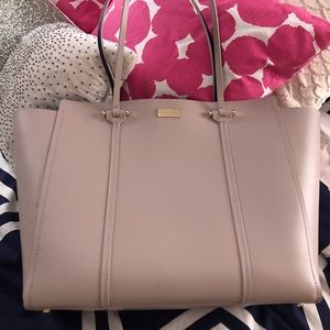Kate Spade Blush Pink Tote with Gold Details